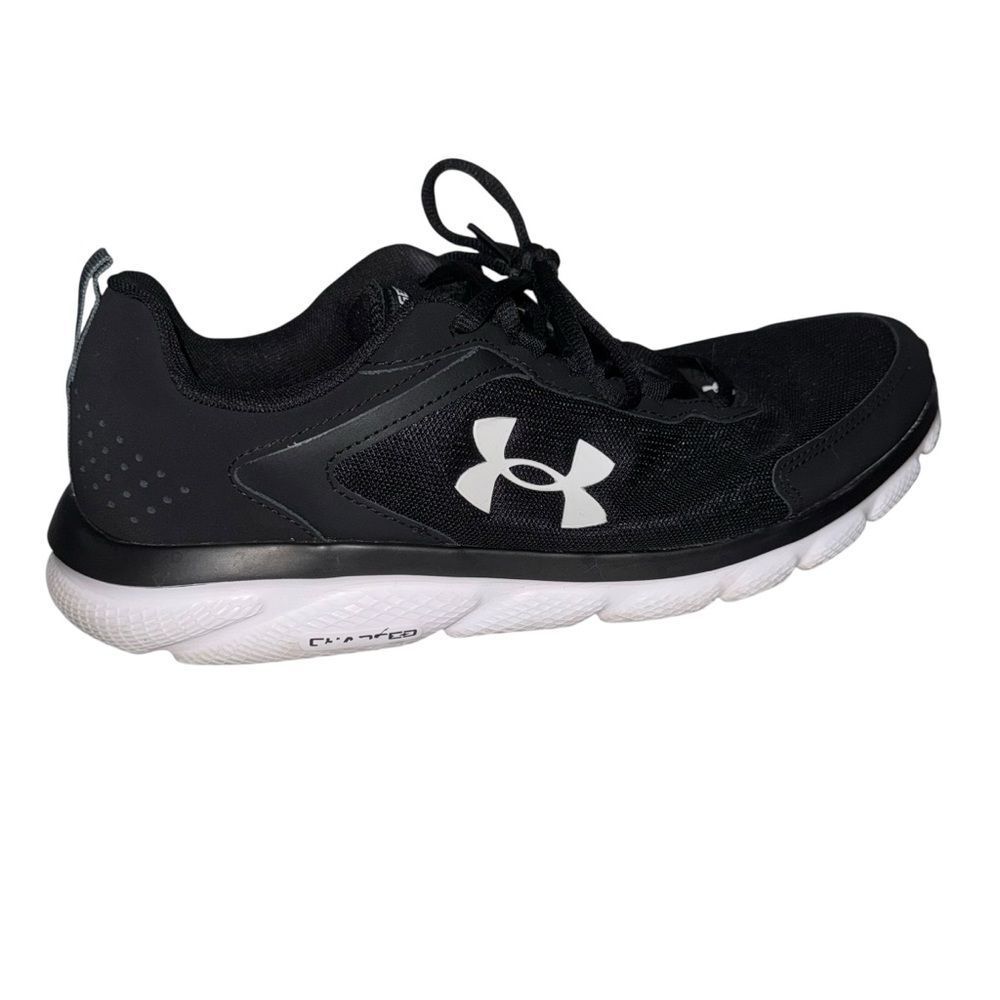 Men’s Under Armour Black & White Charged Assert Low-Top Sneakers size 12 - Picture 6 of 9
